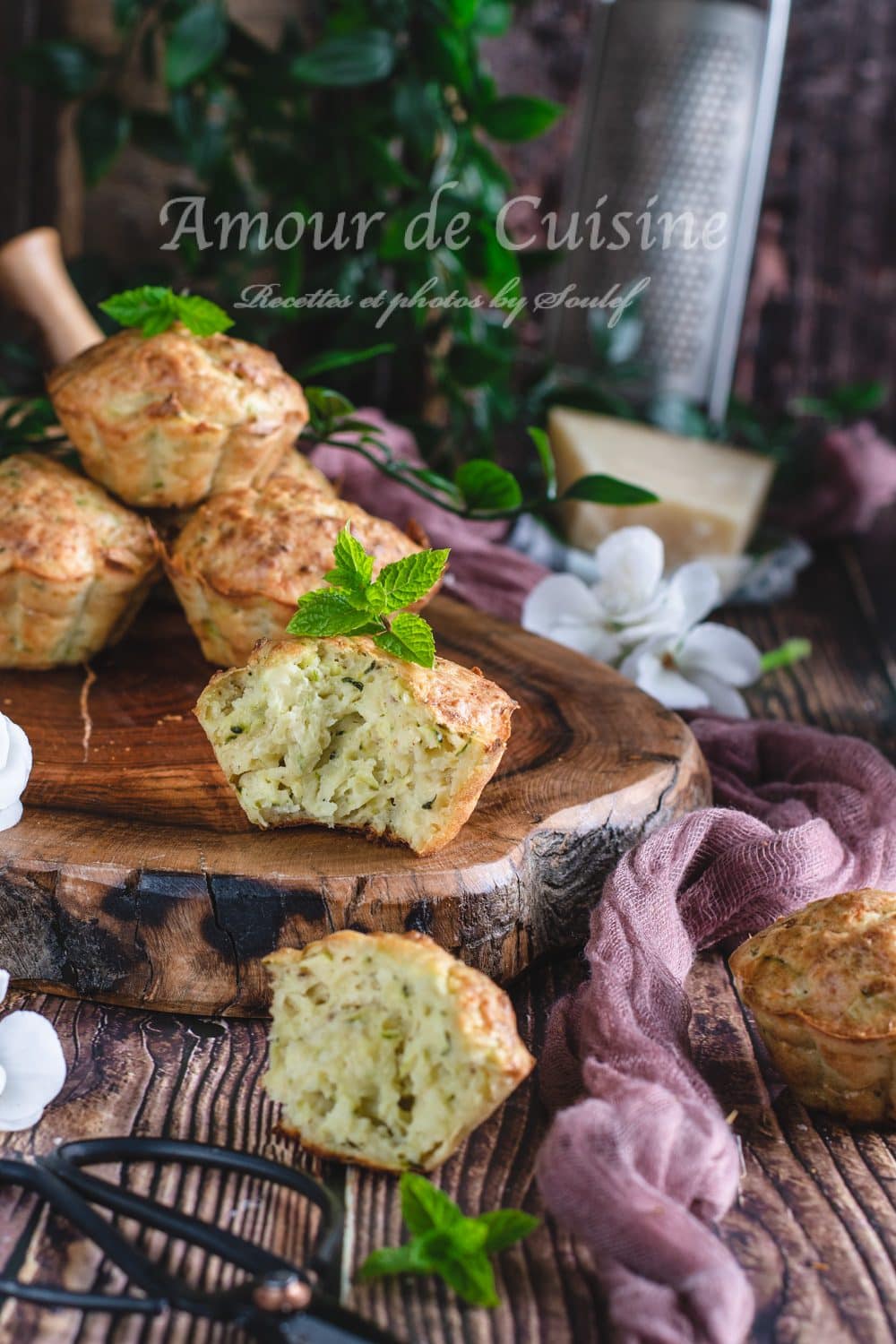 Muffins salés aux courgettes et parmesan