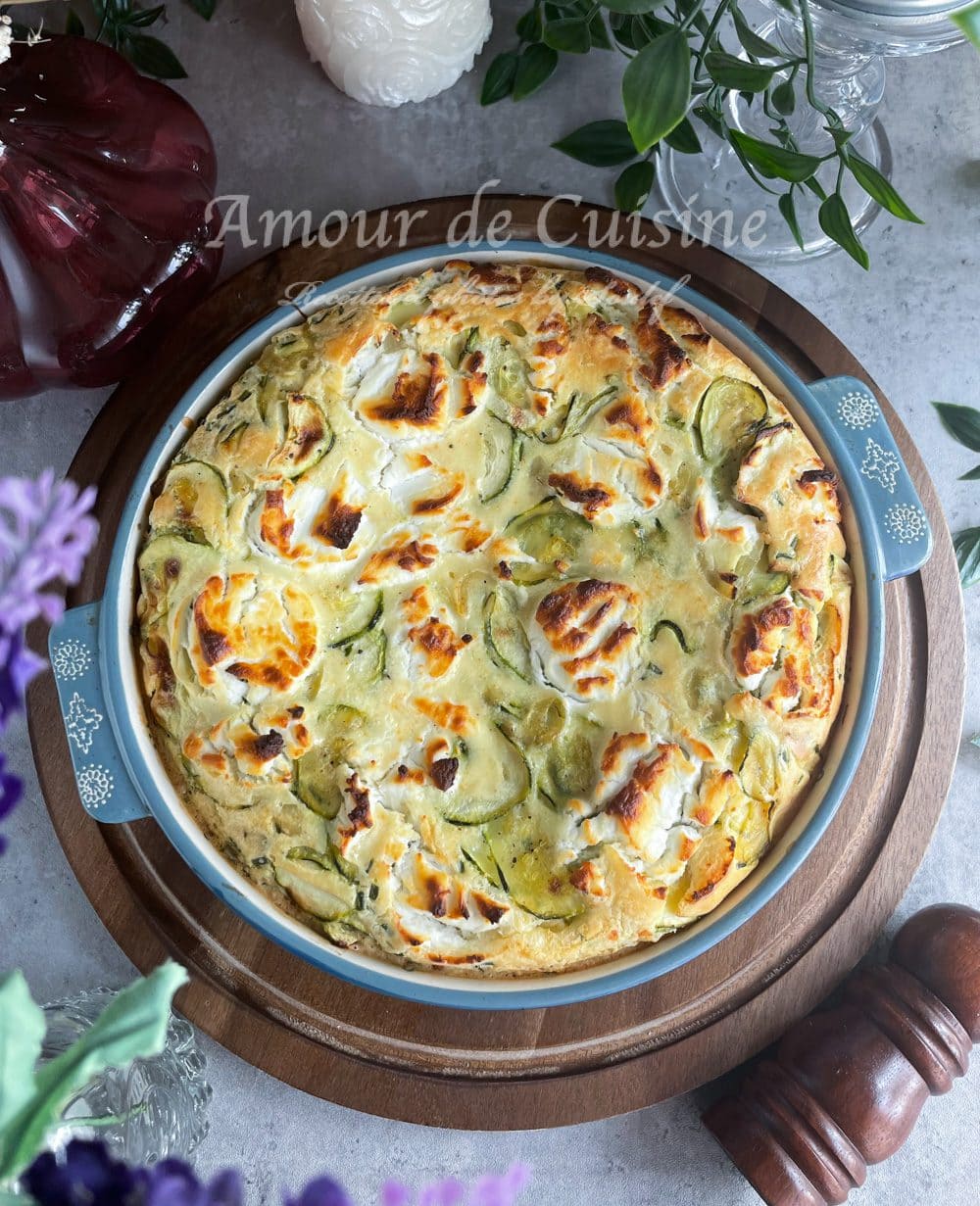 Clafoutis aux courgettes et chèvre facile