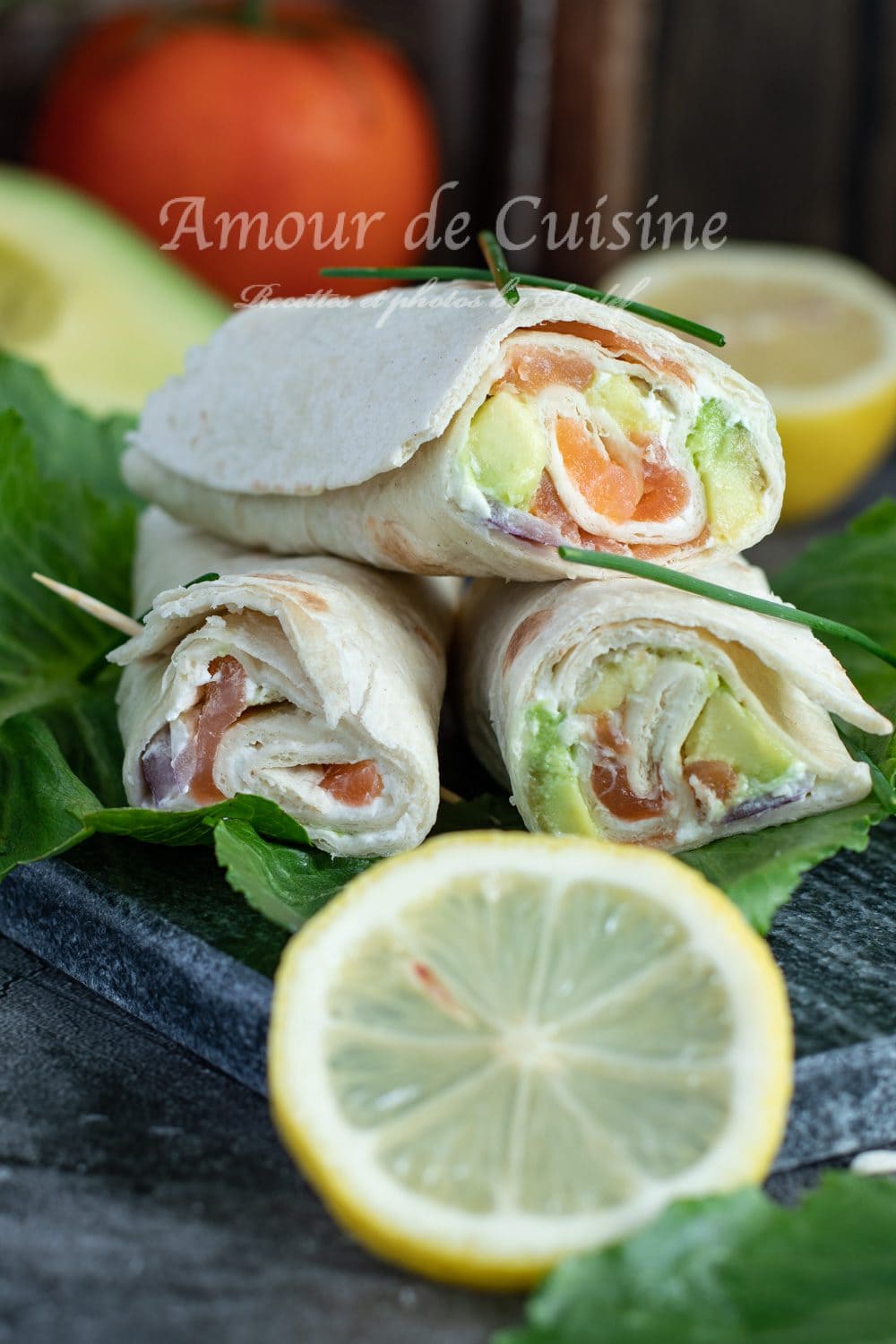 Wraps au saumon fumé facile