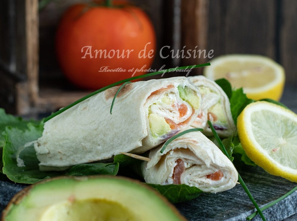 Wraps au saumon fumé facile