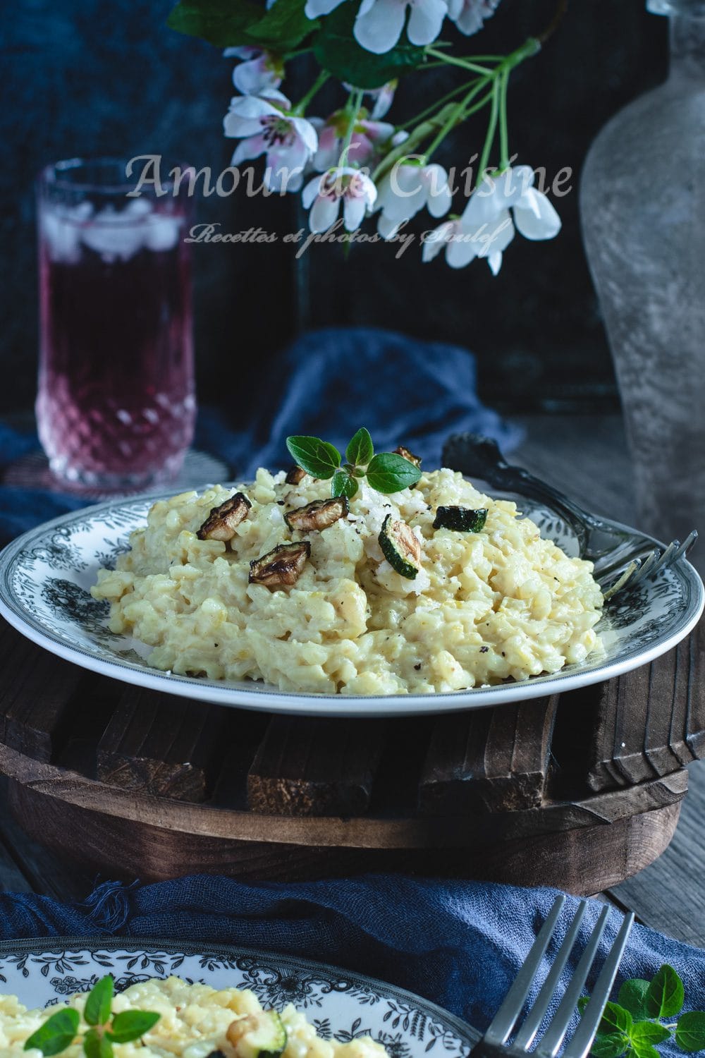 Risotto aux courgettes sans vin