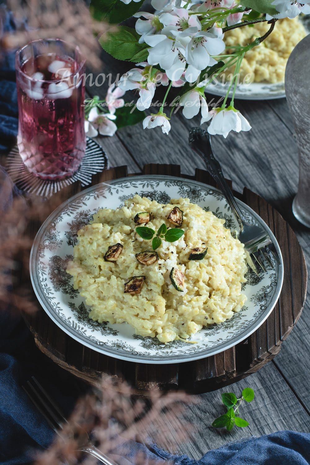 Risotto aux courgettes sans vin