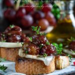 crostinis aux raisins rouges et chèvre