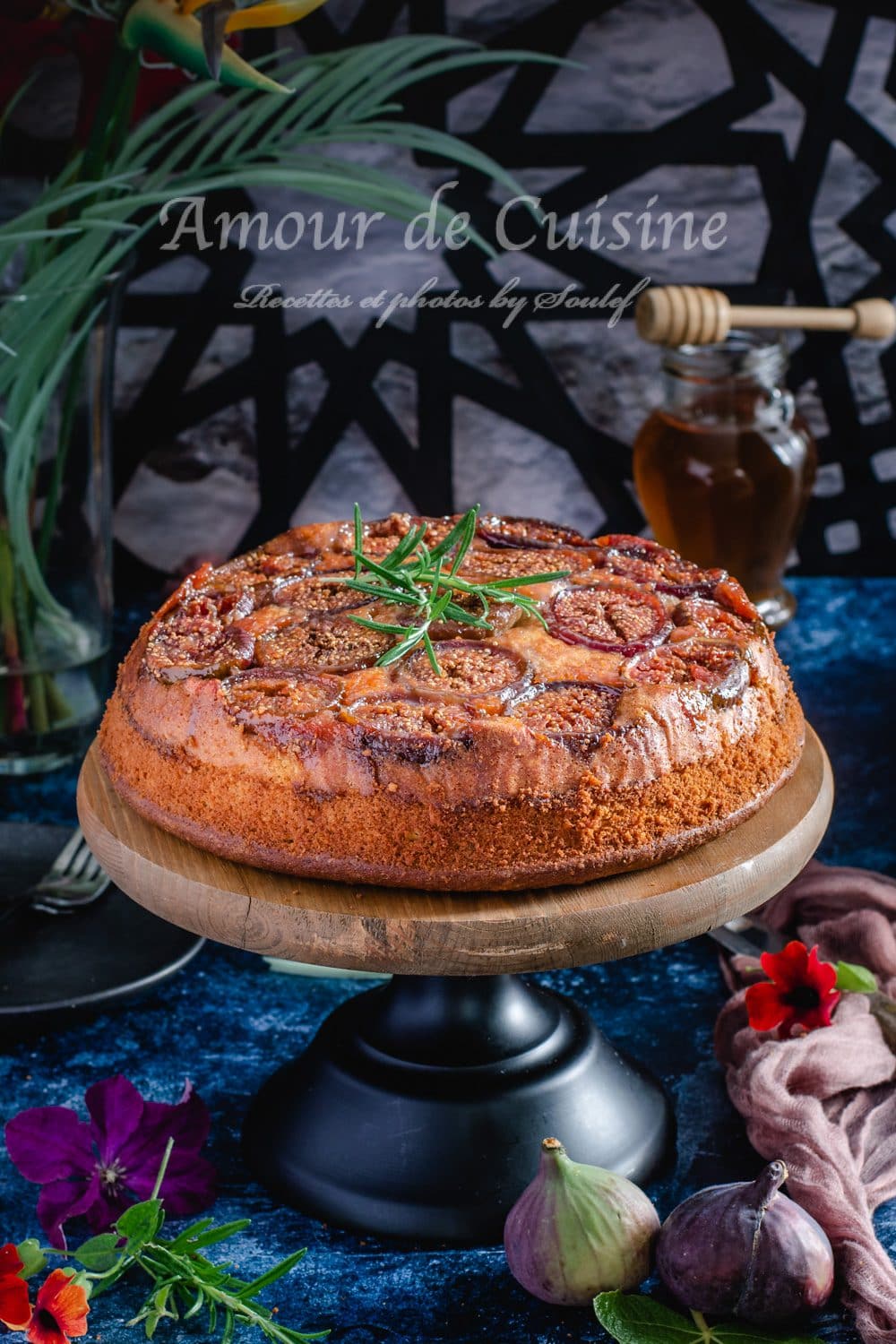 gateau renversé aux figues et romarin