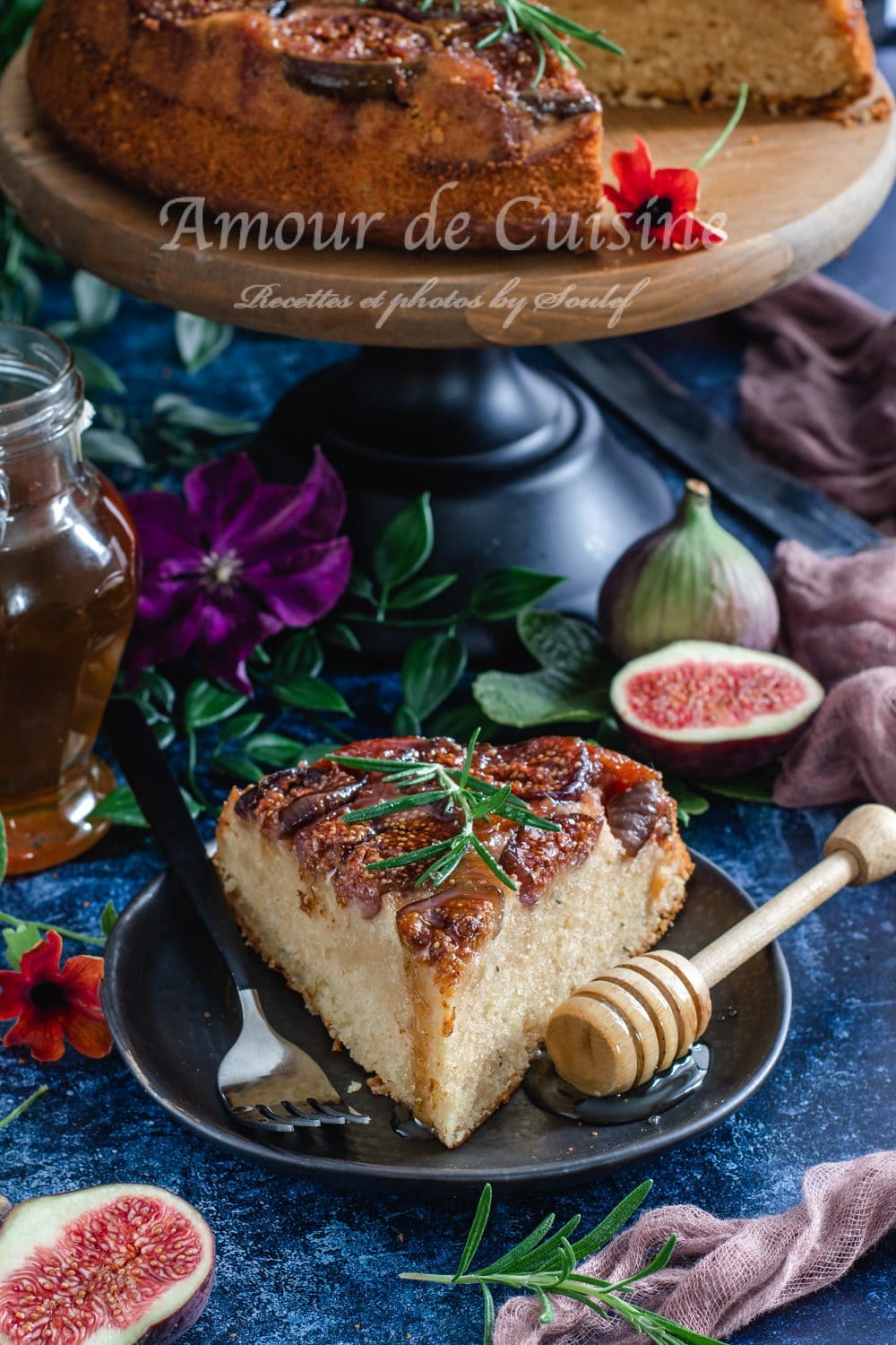 gateau renversé aux figues et romarin