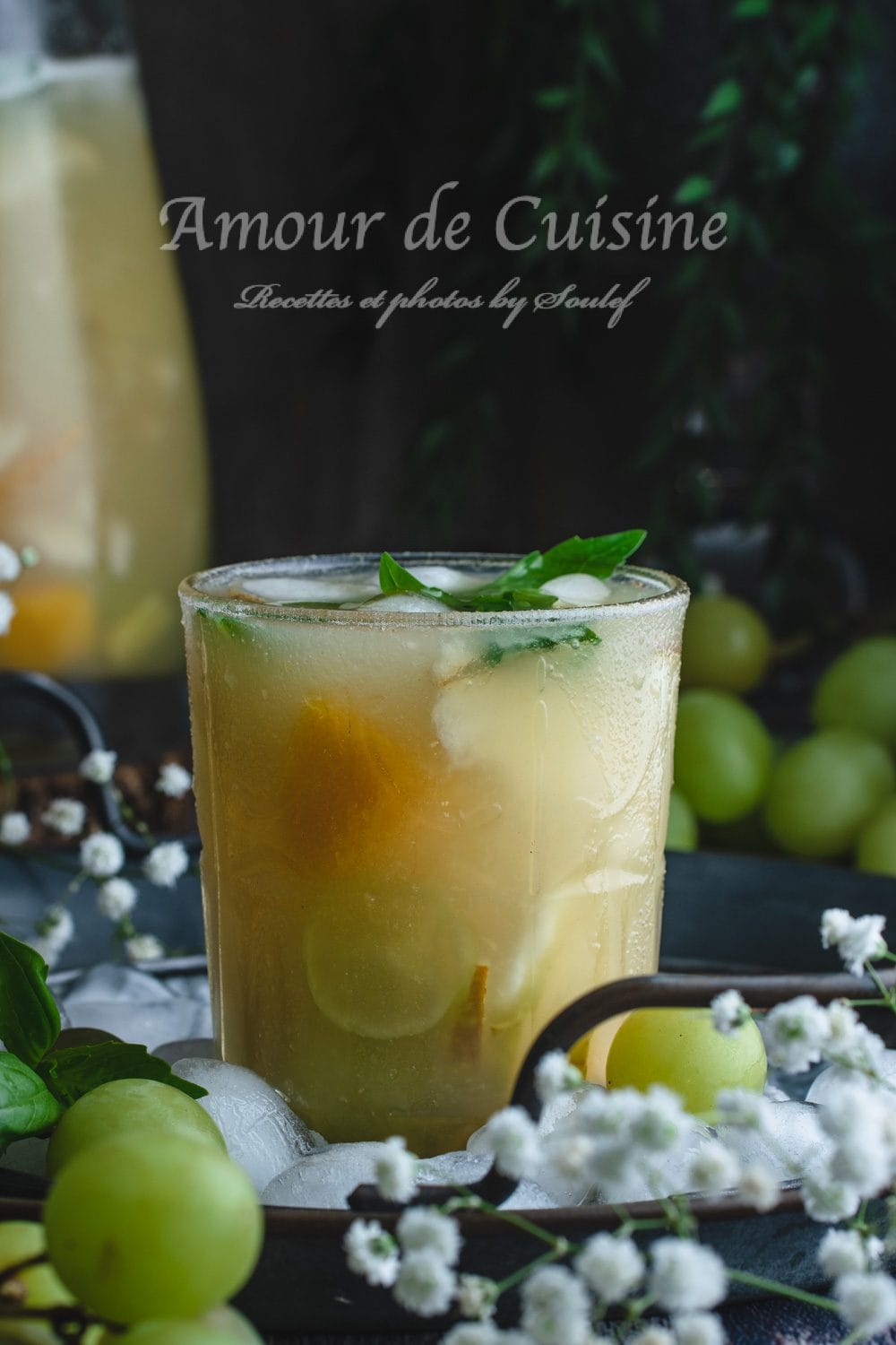 Mocktail sangria blanche aux poires 