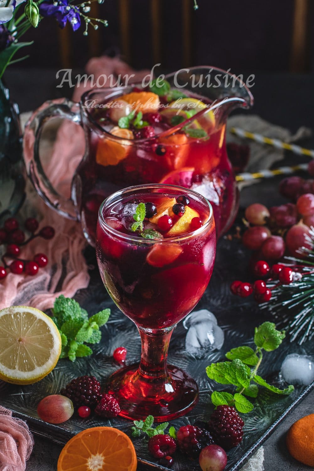 Sangria sans alcool mocktail facile