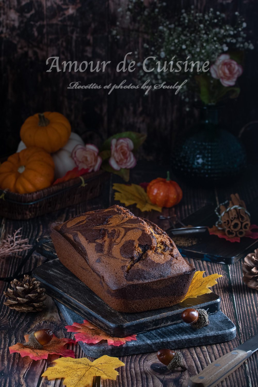 cake marbré moelleux au potiron, pumpkin bread