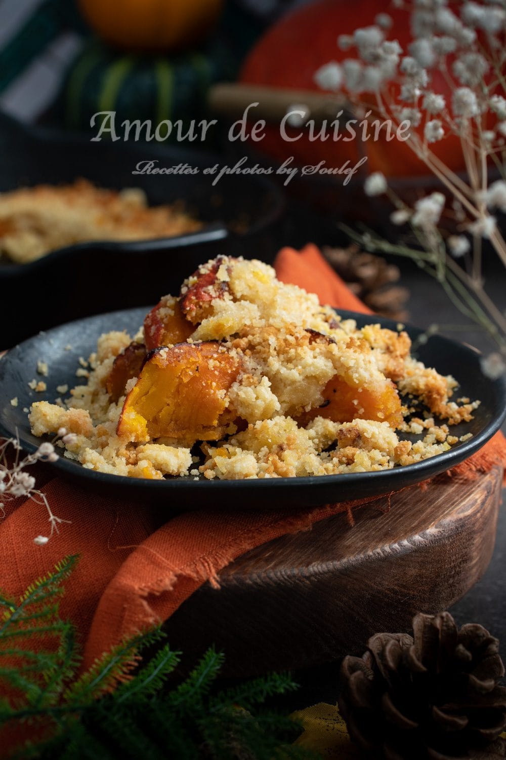 crumble de potimarron au parmesan