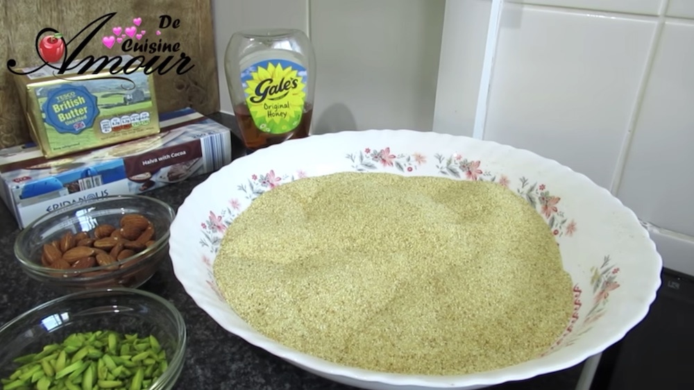 ingredients de la tamina à la semoule