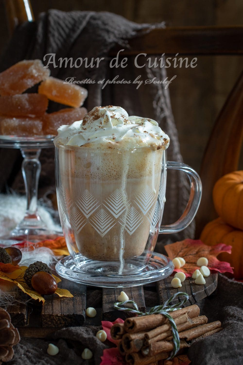 Latte potiron et chocolat blanc