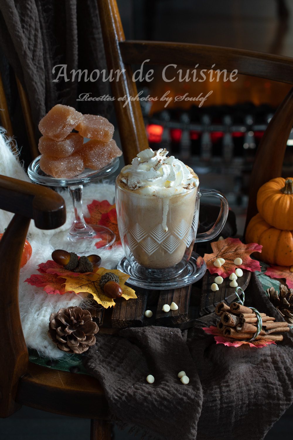 Latte potiron et chocolat blanc