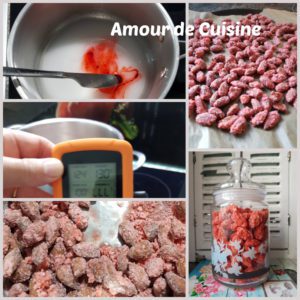 preparation des pralines roses
