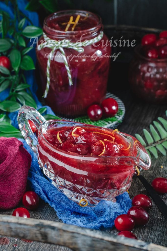 cranberry sauce ou sauce aux canneberges