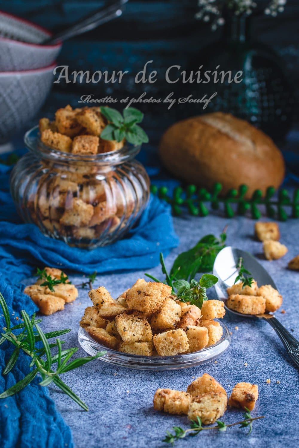 Croutons à l'ail et herbes de Provence