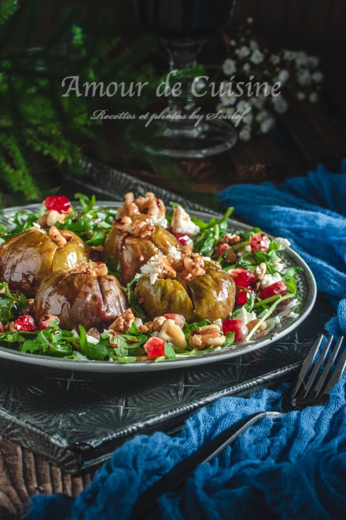 Figues rôties au miel et fêta