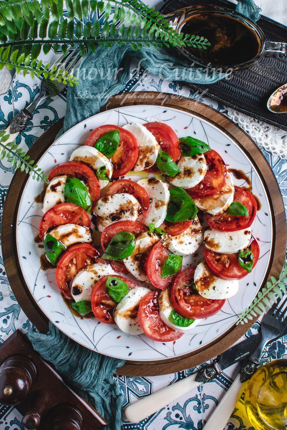 Salade caprese facile ( avec réduction balsamique)