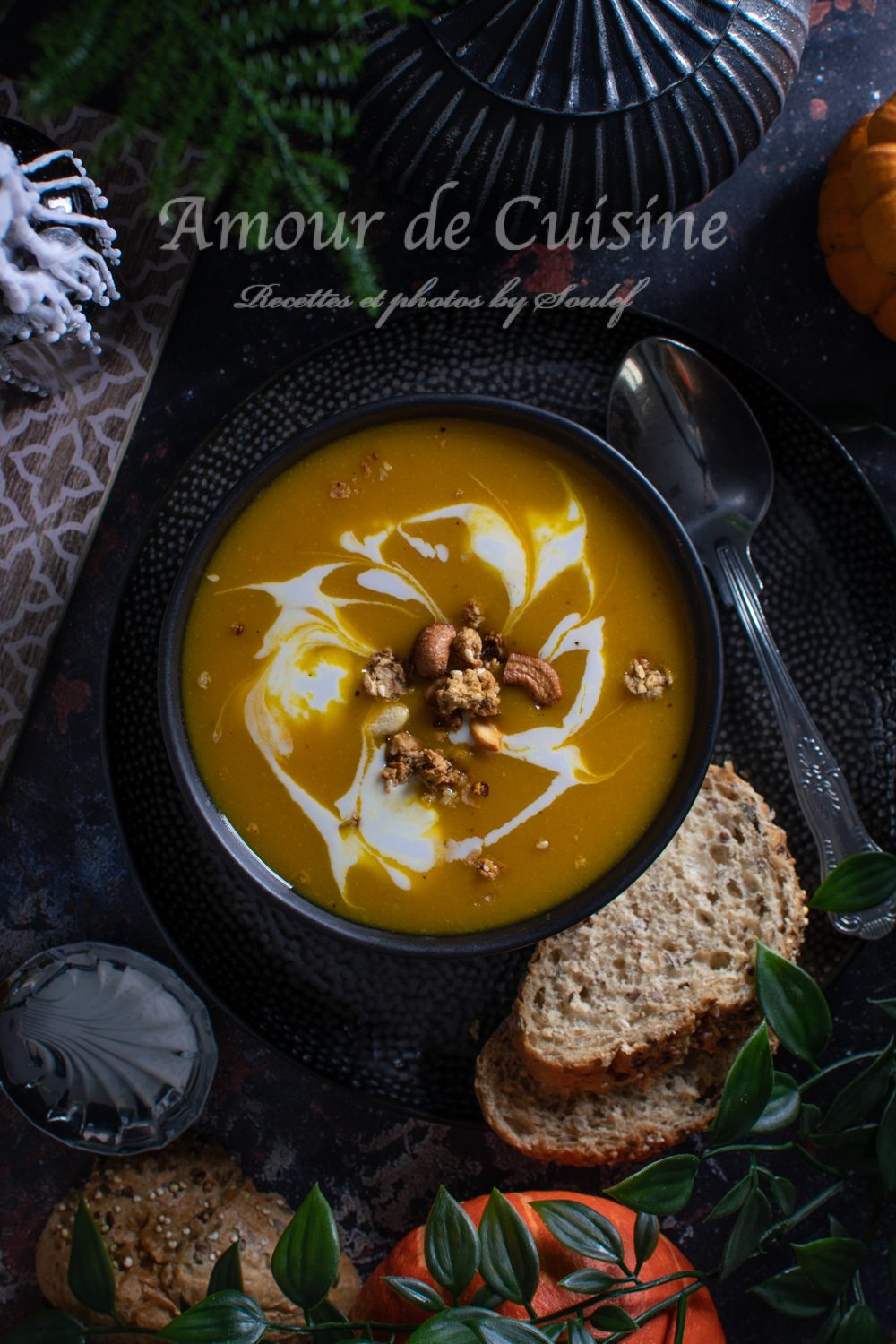 Soupe de potimarron et lait de coco