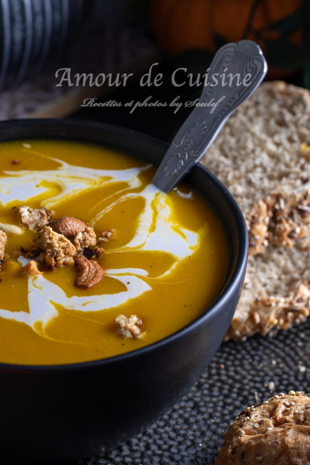 Soupe de potimarron et lait de coco