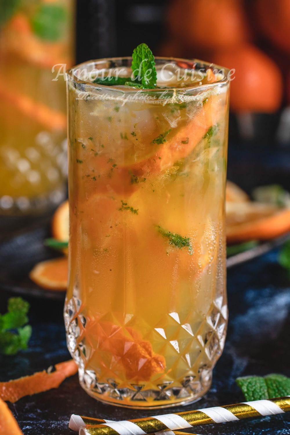 Cocktail sans alcool à la clementine, meilleur mocktail d'hiver
