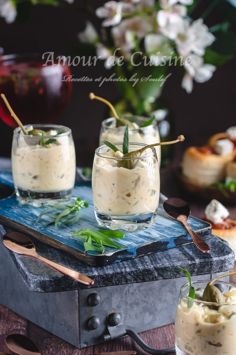 Verrines d’oeufs aux câpres et anchois