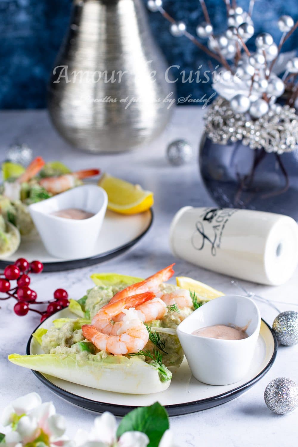 endives à la salade d'avocat et crabe