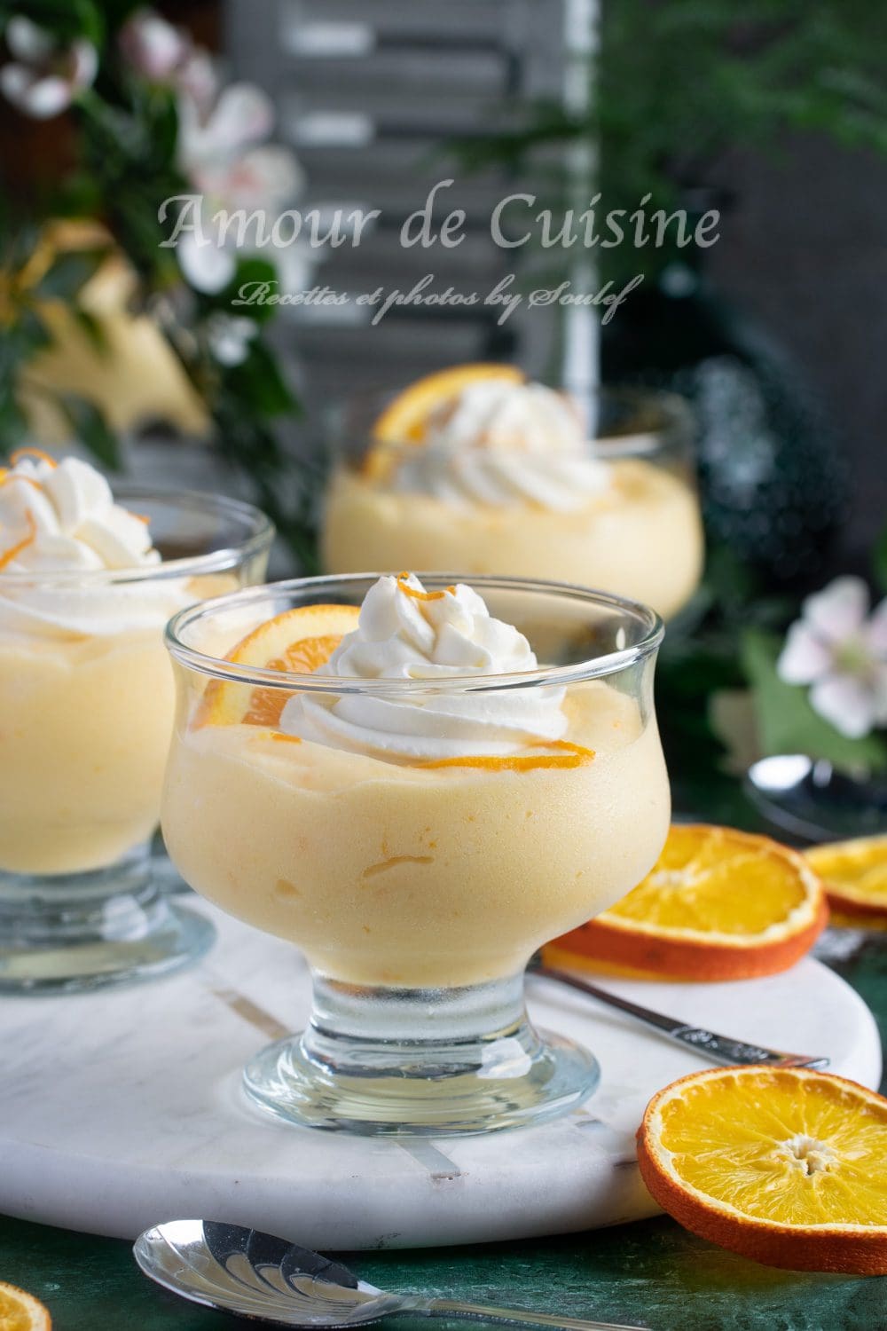 Mousse à l'orange sans gélatine