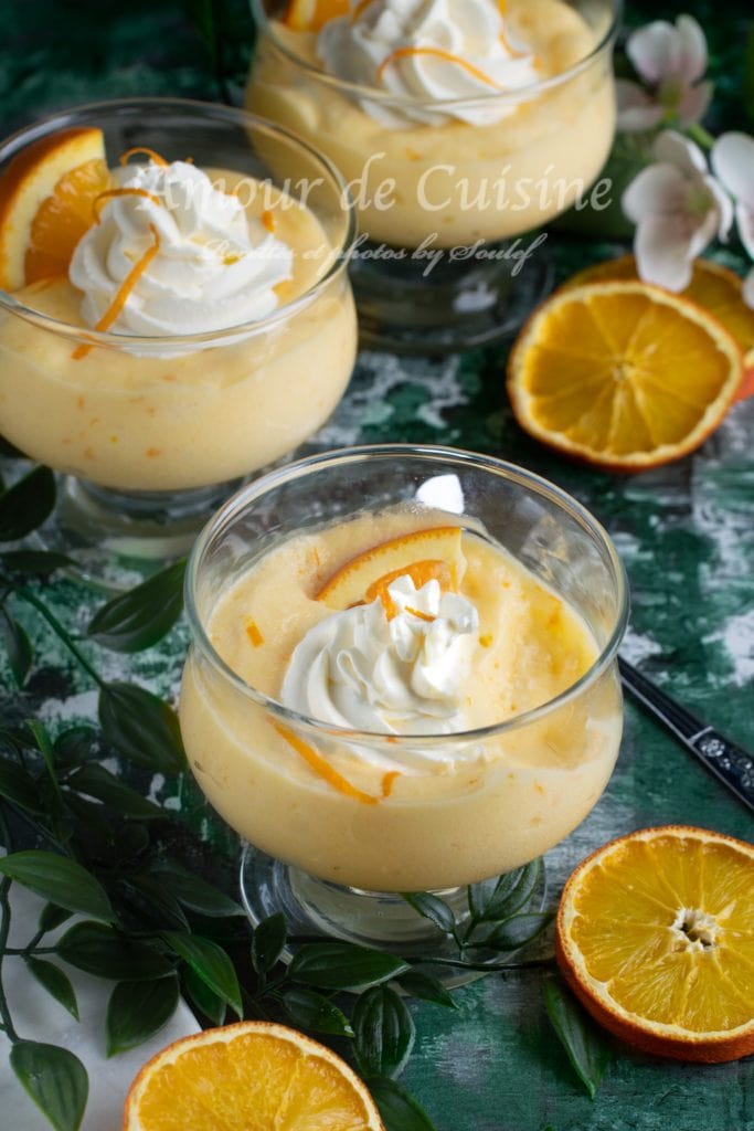 Mousse à l'orange sans gélatine