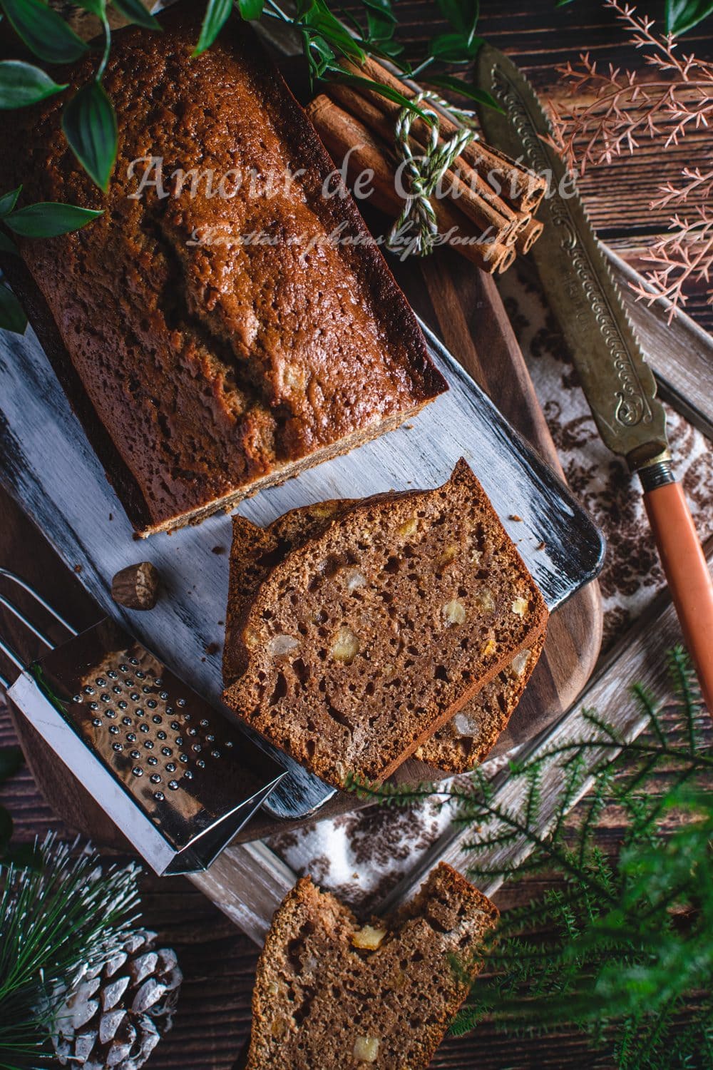 Pain d’épices aux oranges et citrons confits