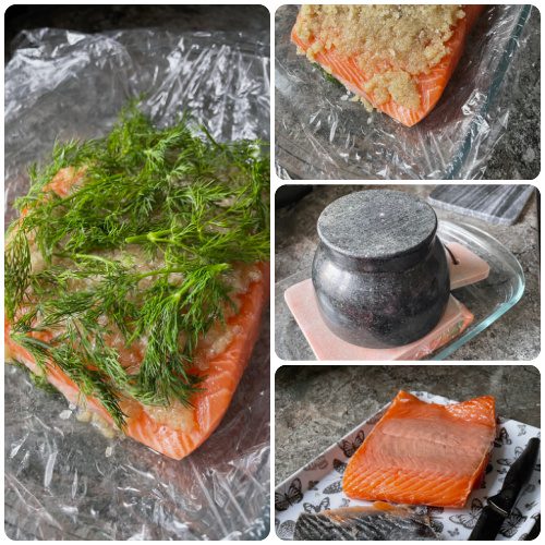 preparation du gravlax de saumon