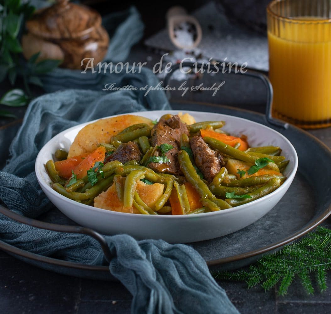 Ragoût d'haricots verts au boeuf