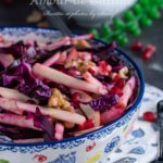 Salade de chou rouge aux pommes et tahini