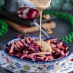 Salade de chou rouge aux pommes et tahini