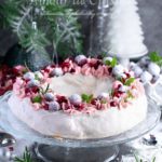 Pavlova à la chantilly au mascarpone et canneberges