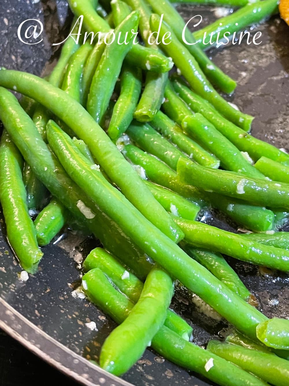 haricots verts sautes dans la poele