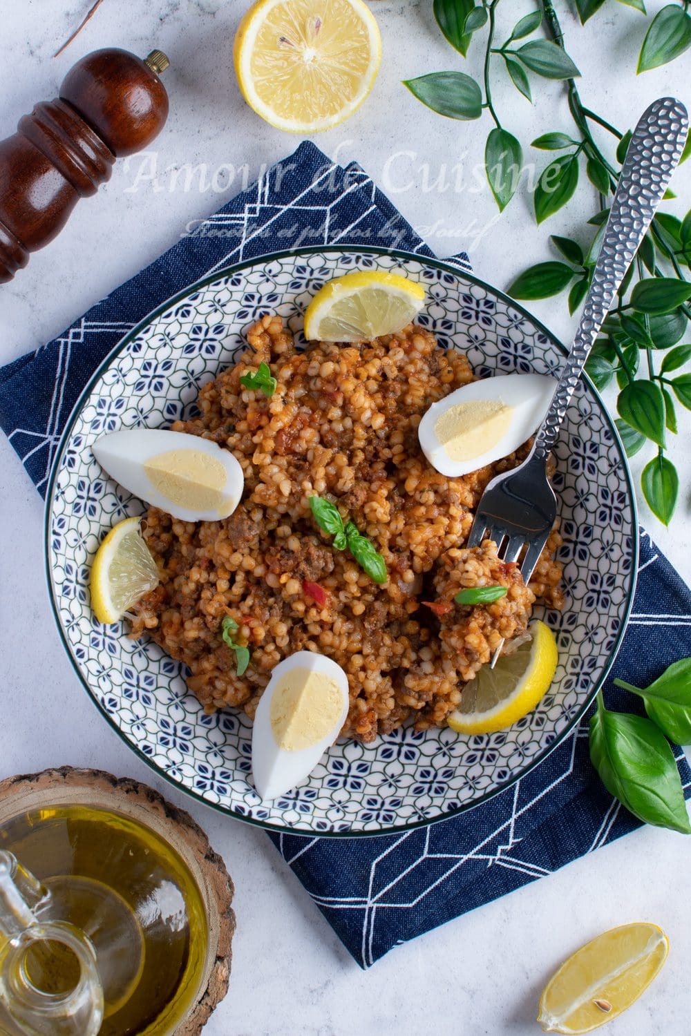 Poêlée d’orge perlé à la viande hachée