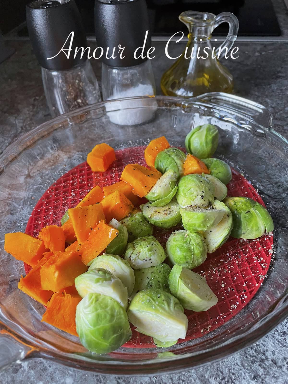 Preparation of oven-roasted Brussels sprouts