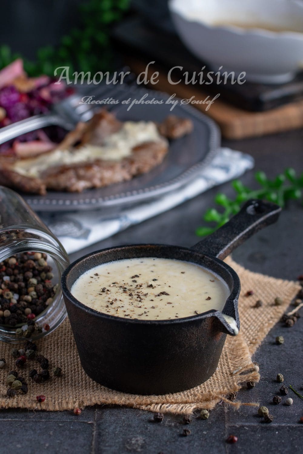 sauce au poivre noir sans alcool