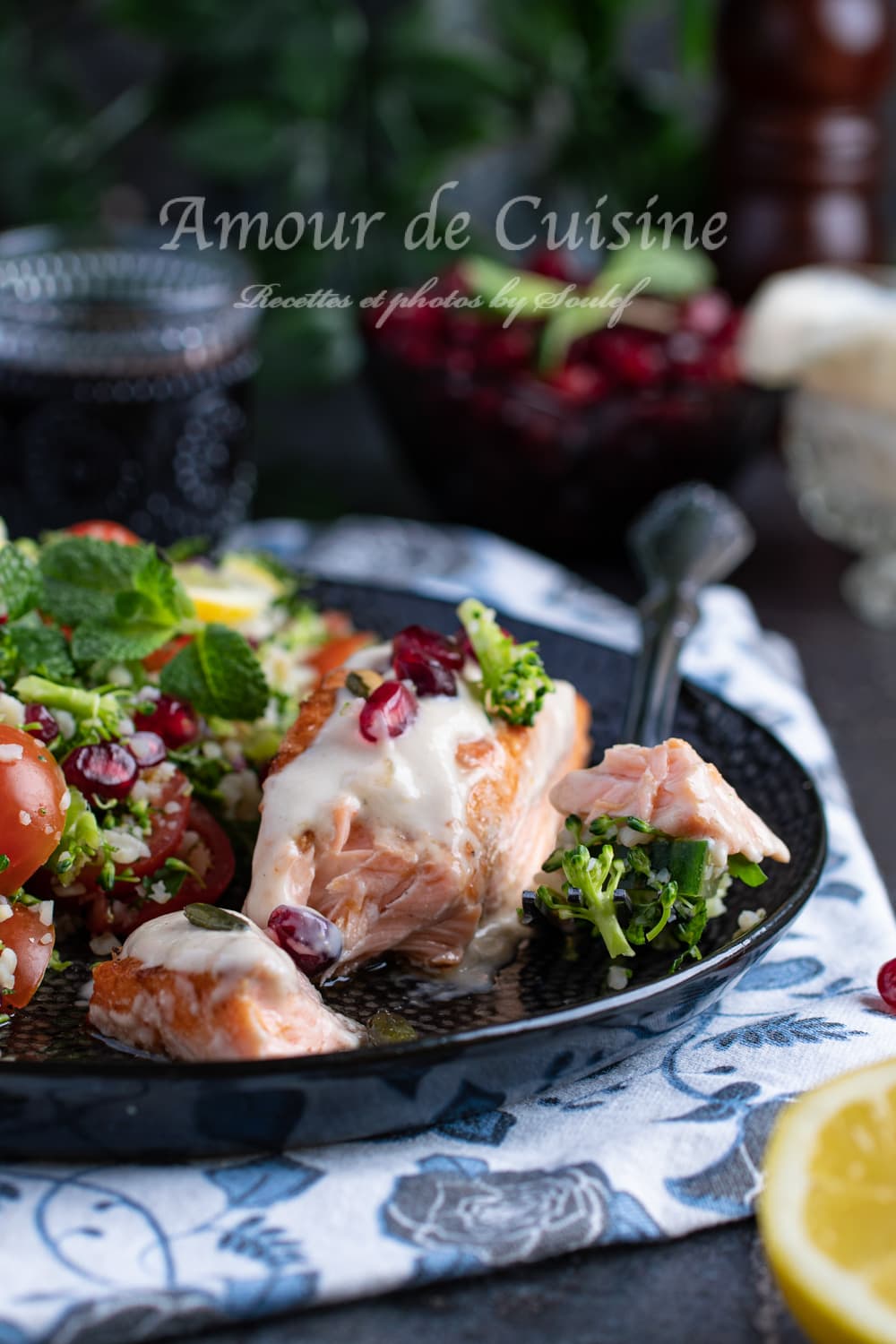 Saumon à la sauce tahini au yaourt