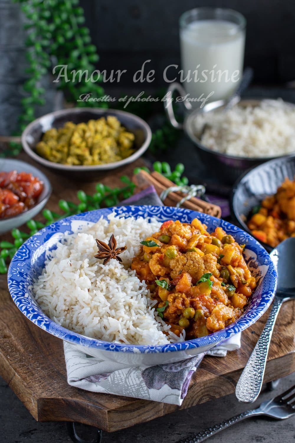 Curry de chou fleur au lait de coco