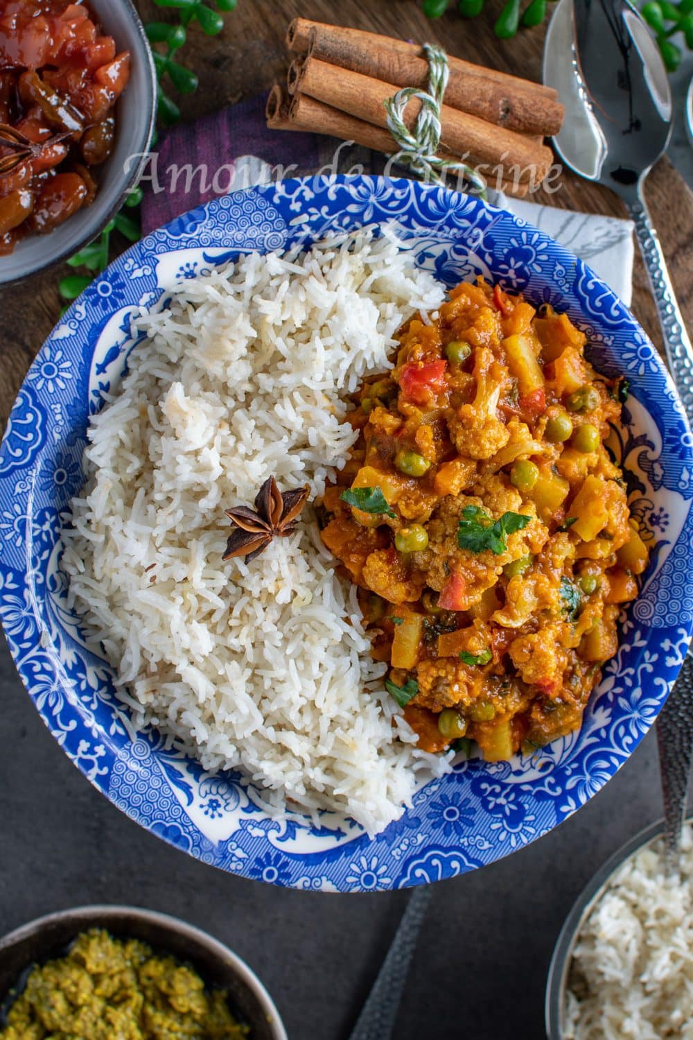 Curry de chou fleur au lait de coco