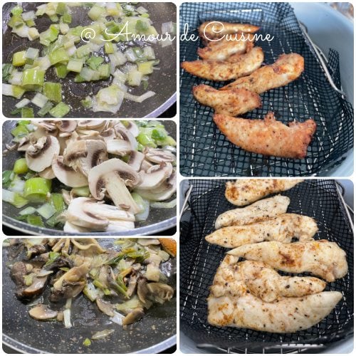 preparer le poulet pour les crepes