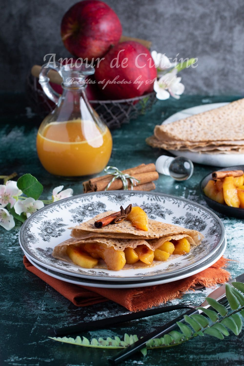 galette de sarrasin aux pommes caramélisées