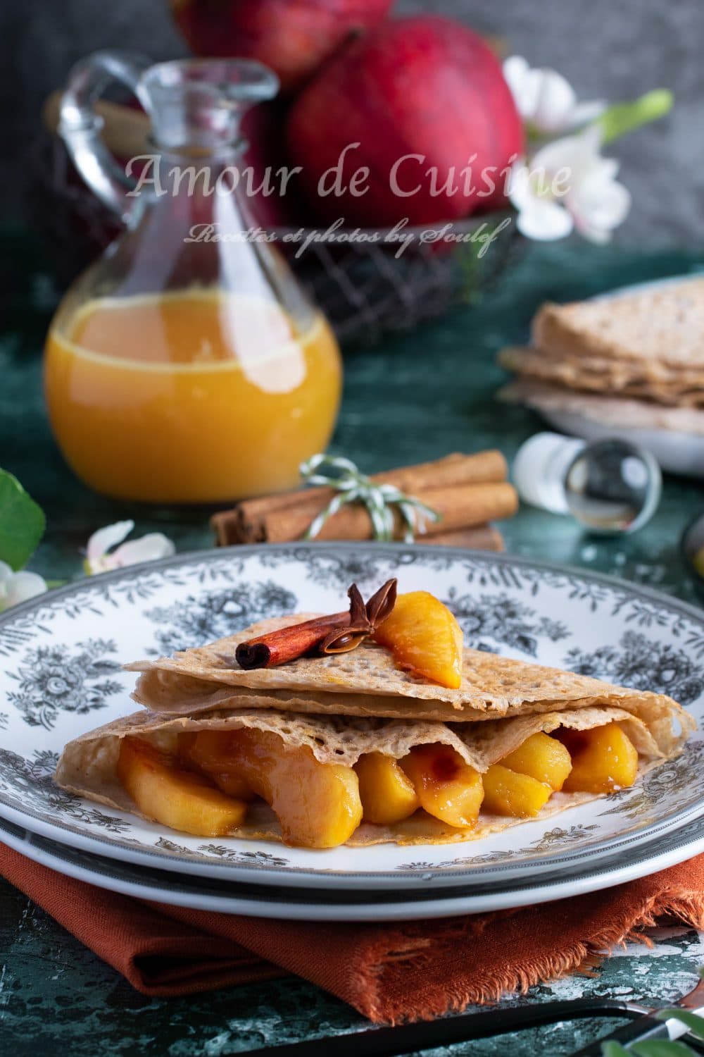 galette de sarrasin aux pommes caramélisées