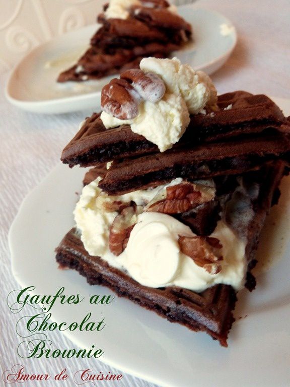 Gaufres au chocolat façon brownie