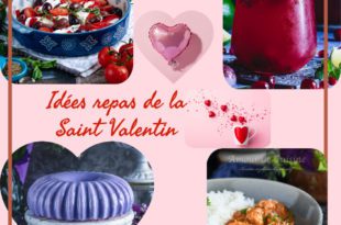 idées repas et menu de la saint valentin
