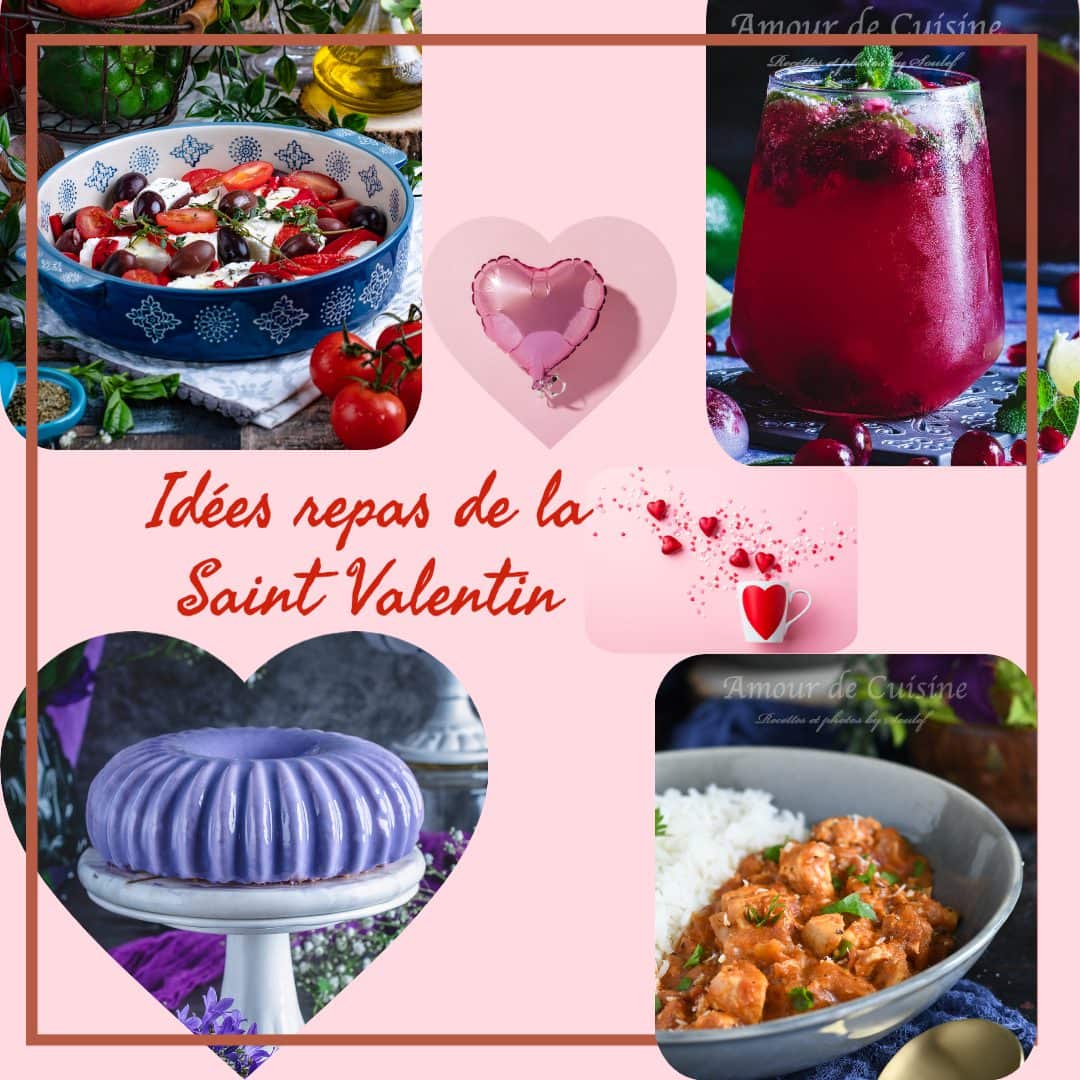 idées repas et menu de la saint valentin, idée repas en amoureux pour diner romantique de la St Valentin