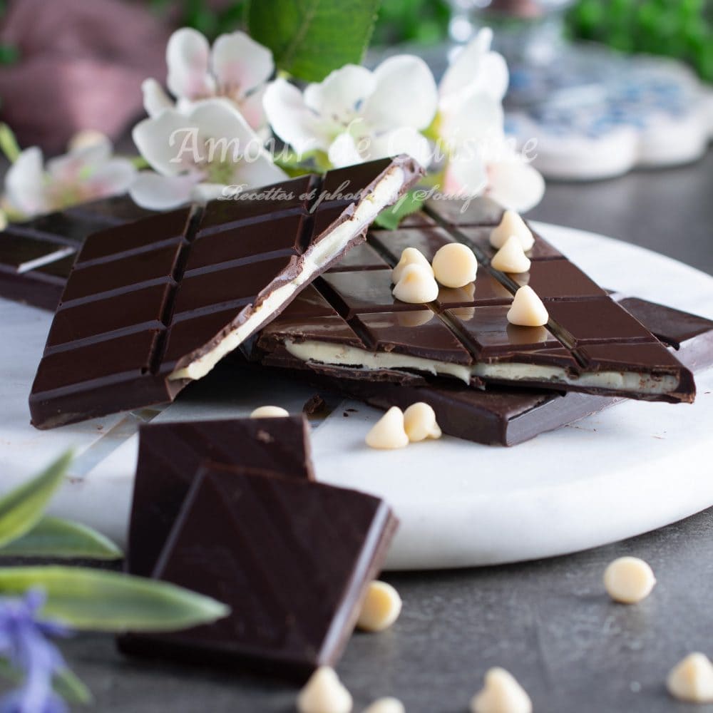 Barre de chocolat à la ganache (chocolat blanc)