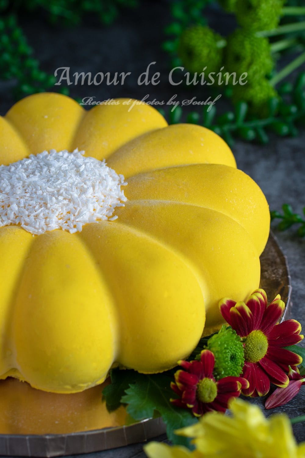 Entremets exotique mangue passion coco