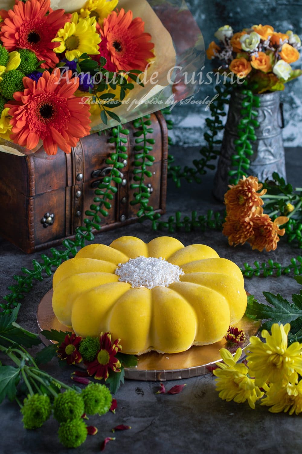 Entremets exotique mangue passion coco